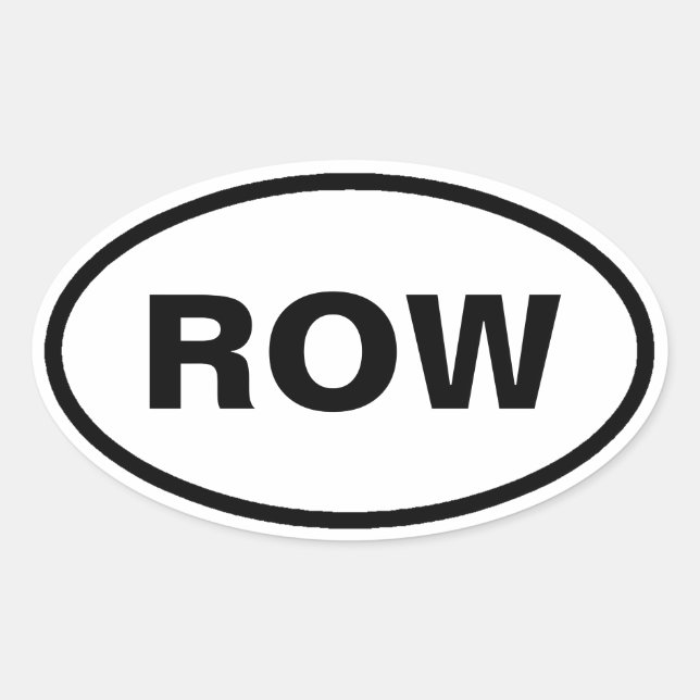 Row oval car stickers (Front)