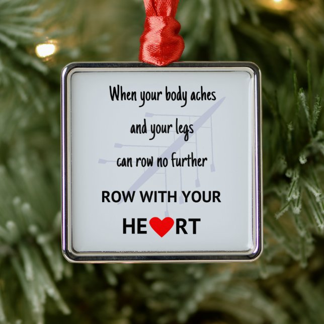 Row with your heart motivation metal tree decoration (Tree)