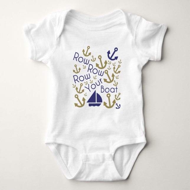 Row Your Boat Baby Bodysuit (Front)