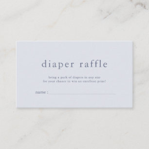 ROWAN Boy Blue Diaper Raffle Card