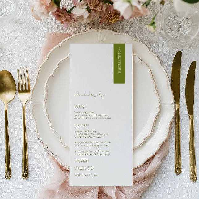 ROWAN Modern Wedding Place Card (Creator Uploaded)
