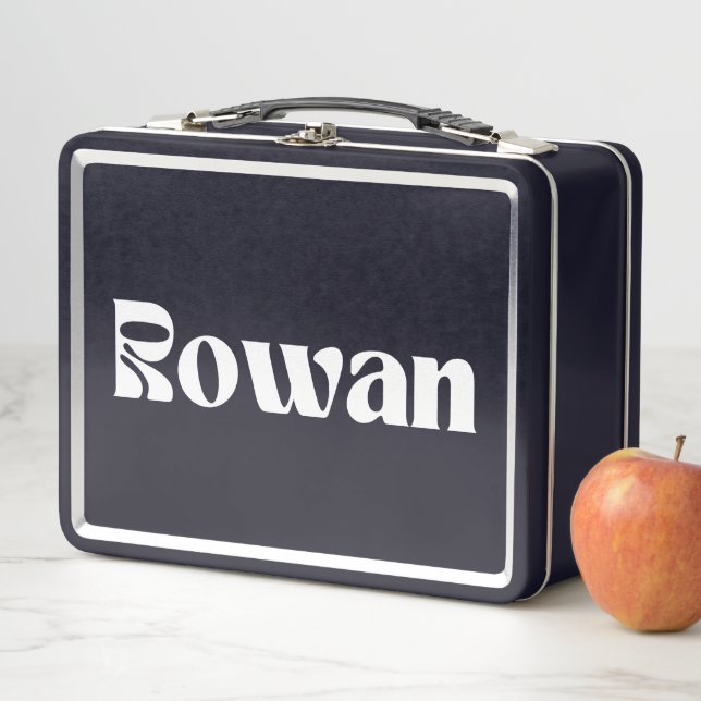 Rowan Name Personalised Metal Lunch Box (In Situ)