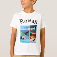 Rowan Name With Surfing Chimpanzees,