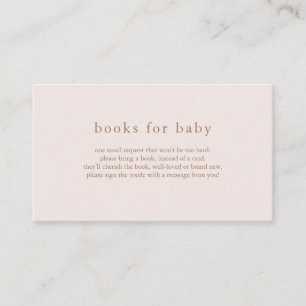 ROWAN Pink Books for Baby Shower Card
