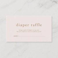 ROWAN Pink Gold Diaper Raffle Card