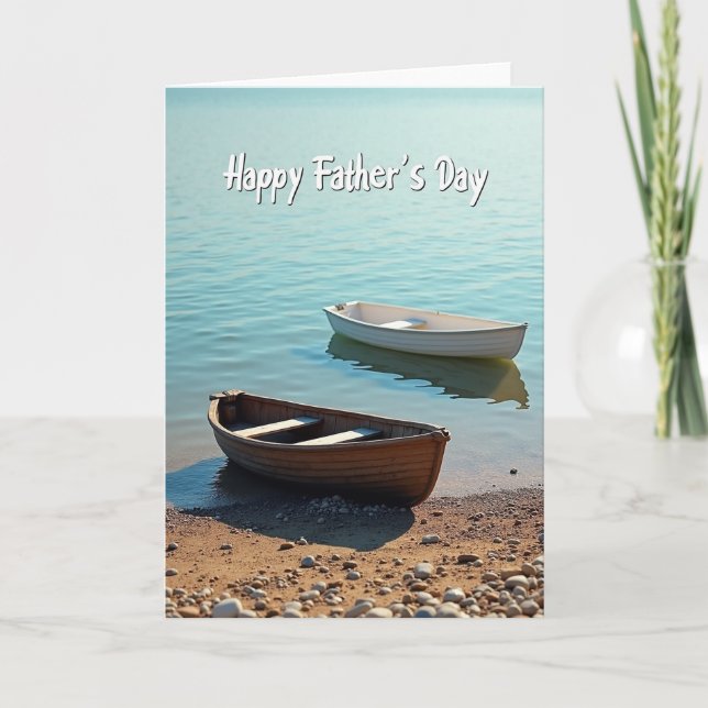 Rowboat Fathers Day Greeting Card (Front)