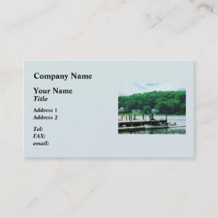 Rowboat Tied To Dock Mystic CT Business Card
