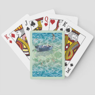 Rowboat Trout Fishing & Osprey Hawk Fishing Too! Playing Cards