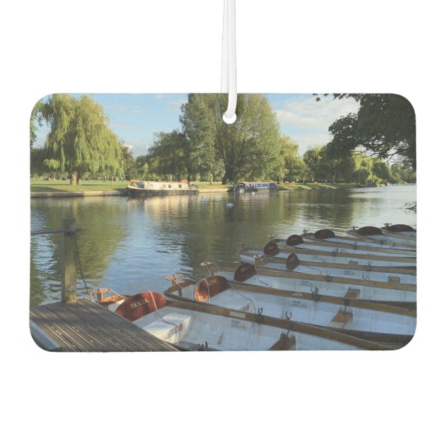 Rowboats Boats on the River Stratford Upon Avon UK Car Air Freshener (Front)