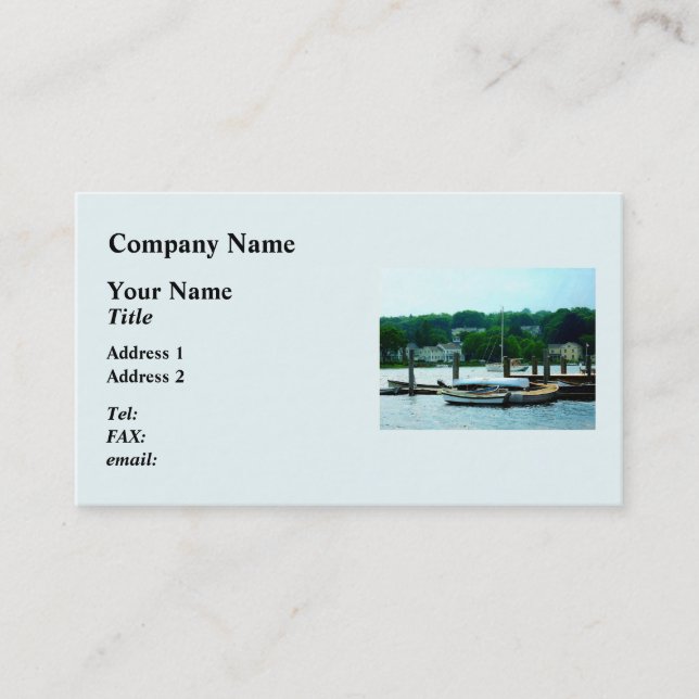 Rowboats Piled at Dock Business Card (Front)