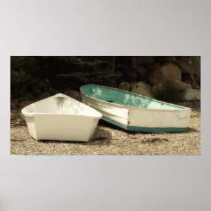 Rowboats Wooden Boats Nautical Poster
