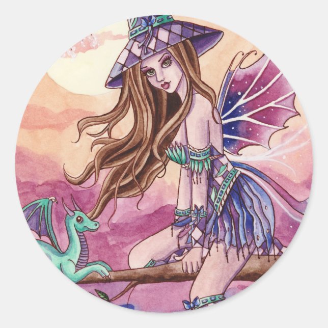 Rowenia - Witch and Dragon Sticker (Front)