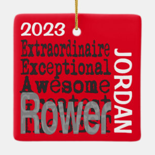 Rower Extraordinaire CUSTOM Ceramic Ornament
