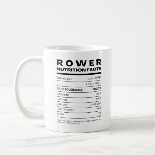 Rower Nutrition Facts Coffee Mug