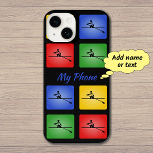 Rowers personalised colourful icons iPhone 14 case