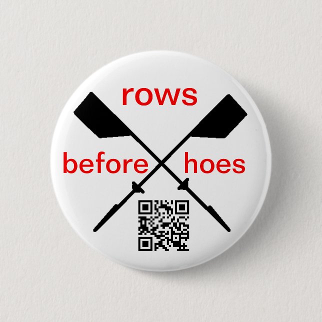 Rowing 6 Cm Round Badge (Front)