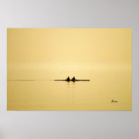 rowing at dusk