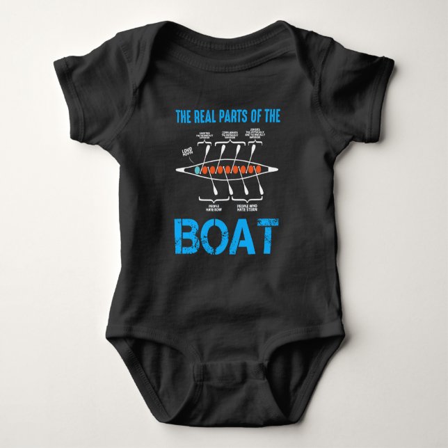 Rowing boat Gift for rower canoe kayak Water sport Baby Bodysuit (Front)