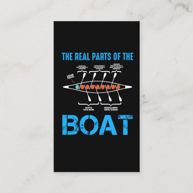 Rowing boat Gift for rower canoe kayak Water sport Business Card (Front)