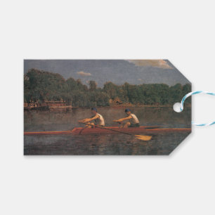 Rowing Boat Race on the River Gift Tags