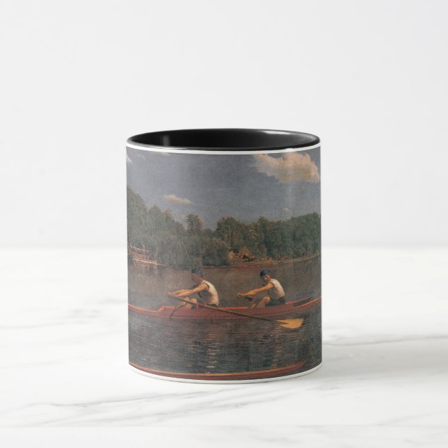 Rowing Boat Race on the River Mug (Center)