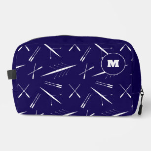 Rowing Boats and Oars Custom Blue and White Dopp Kit
