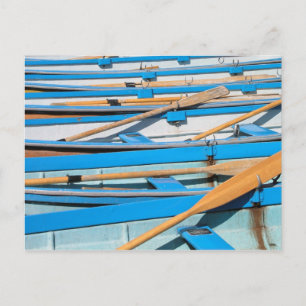 Rowing boats at Henley on Thames UK Postcard
