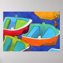 Rowing Boats Poster