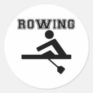 Rowing Classic Round Sticker