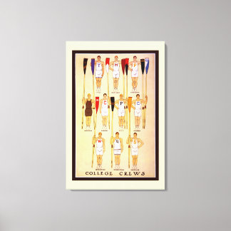 Rowing College Crews Rowers and Oars Canvas Print