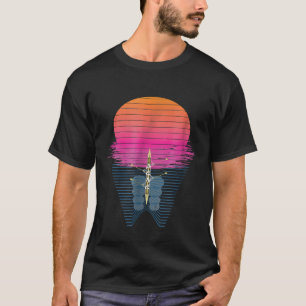 Rowing Crew Graphic Sunset Design T-Shirt