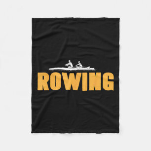 Rowing Crew Minimalist Water Srts Boat Athlete Hum Fleece Blanket