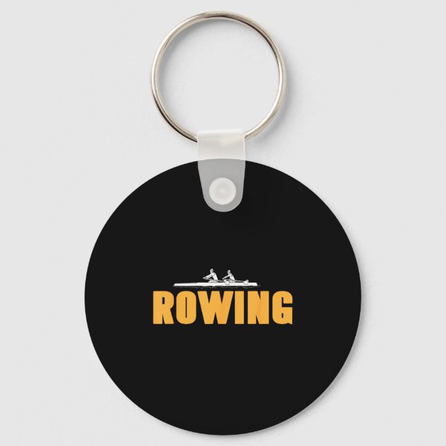 Rowing Crew Minimalist Water Srts Boat Athlete Hum Key Ring (Front)