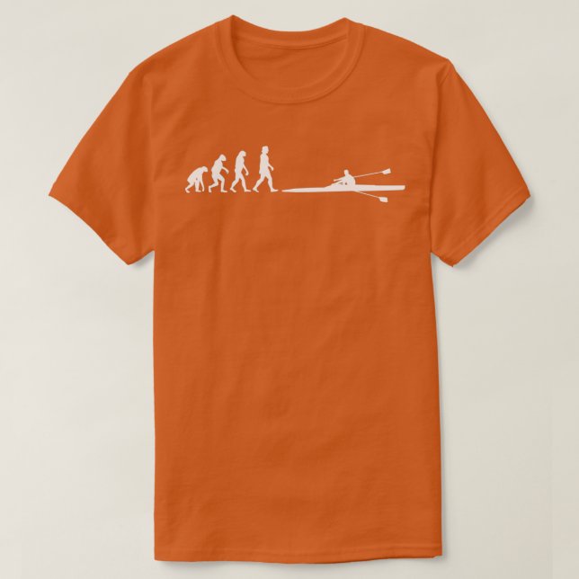 Rowing Evolution Rowing Rower T-Shirt (Design Front)