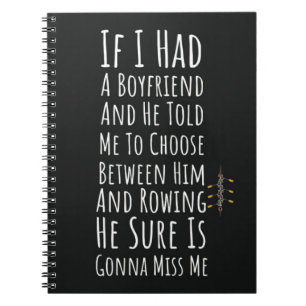 Rowing Gifts For Female Rowers Women Crew Girl Notebook