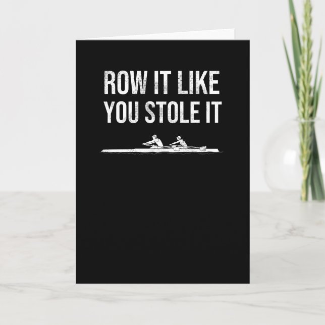 Rowing Gifts | Rower Rowing Crew Rowing Boat Team Card (Front)