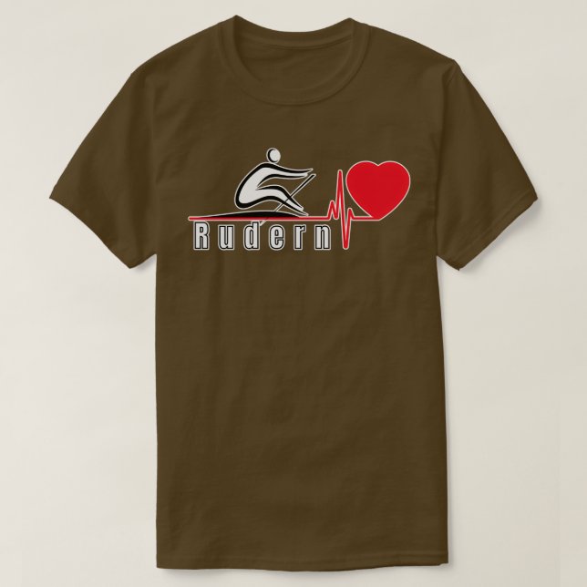 Rowing heart love 2 T-Shirt (Design Front)