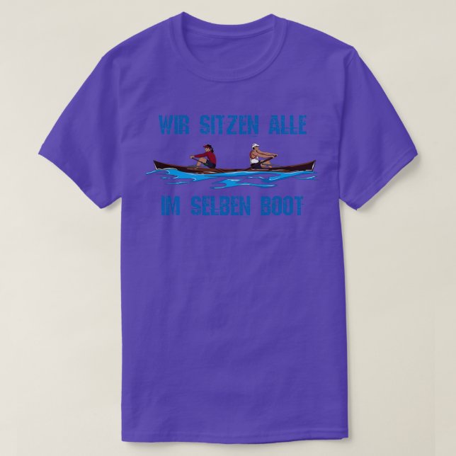 Rowing Humor Wex27re all in the same boat T-Shirt (Design Front)