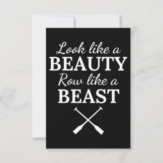 Rowing: Look like a beauty row like a beast. Card