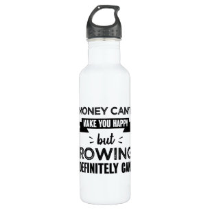 Rowing makes you happy Funny Gift 710 Ml Water Bottle