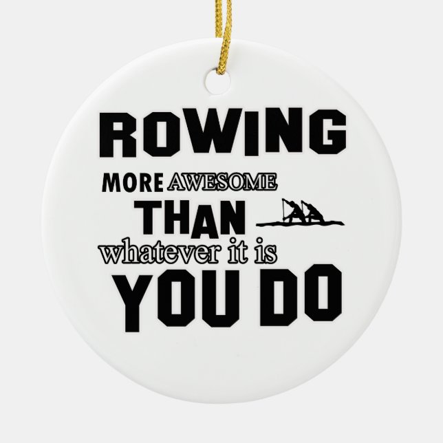 Rowing  more awesome ceramic tree decoration (Front)