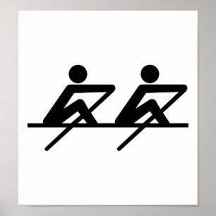 Rowing paddle team poster