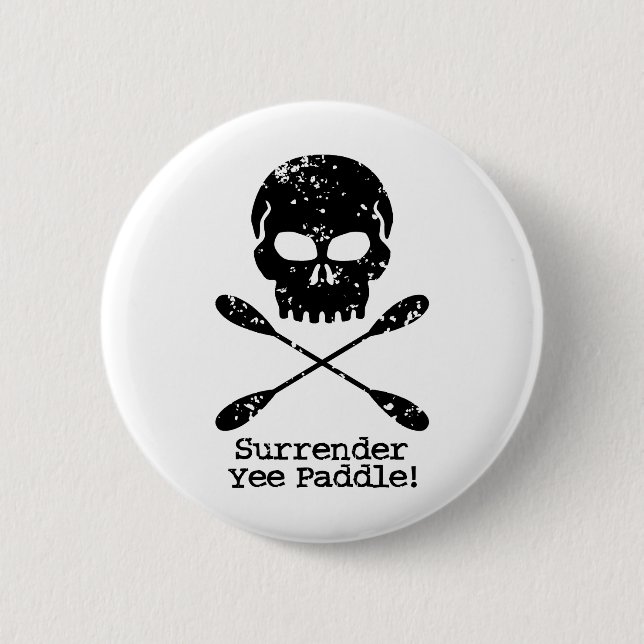 Rowing Pirate 6 Cm Round Badge (Front)