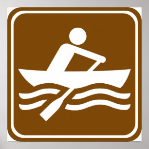 Rowing Recreational Highway Sign