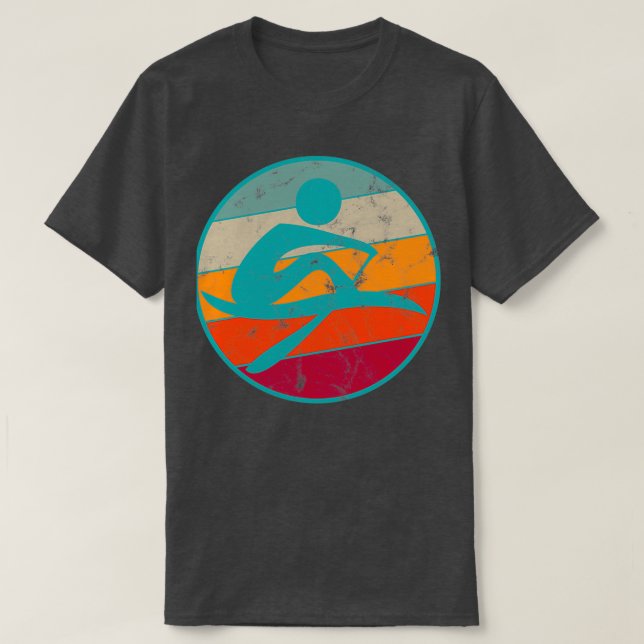 Rowing Row Retro 2 T-Shirt (Design Front)