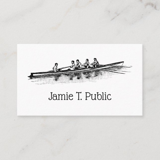 Rowing Rowers Crew Team Water Sports Business Card (Front)