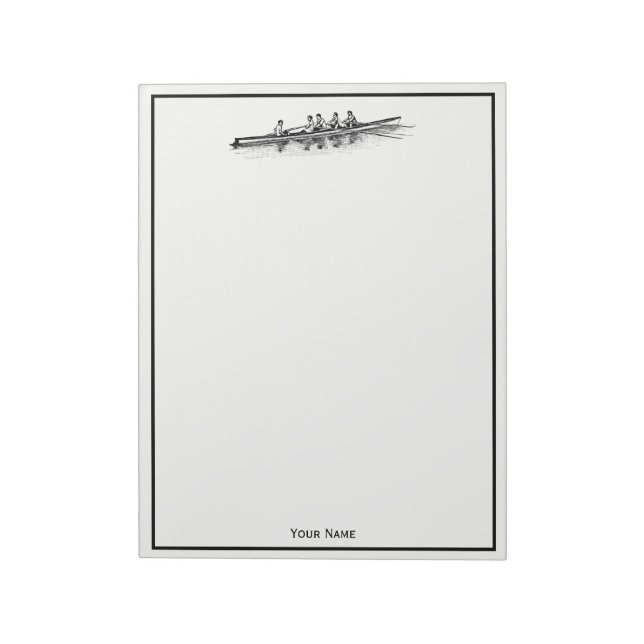 Rowing Rowers Crew Team Water Sports Notepad (Rotated)