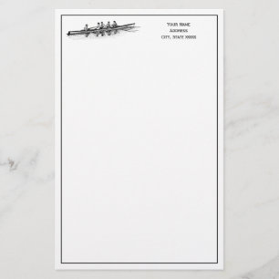 Rowing Rowers Crew Team Water Sports Stationery