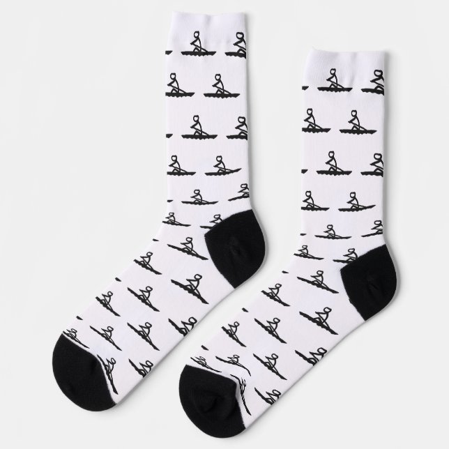 Rowing Stickman Socks (Left)