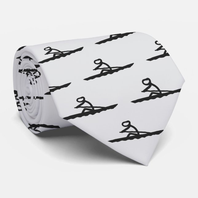 Rowing Stickman Tie (Rolled)